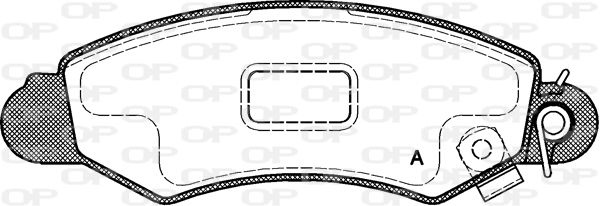 OPEN PARTS Piduriklotsi komplekt,ketaspidur BPA0702.02